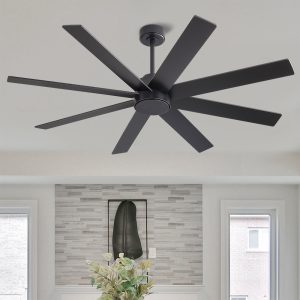 MLIAN Soaring-X Large DC Ceiling Fans without Lights,Black