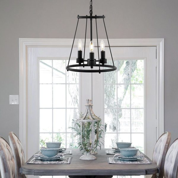 4_2337efa8-0863-4ac2-a0d9-f95e5d3a2849_1024x1024@2x.jpg Industrial 3-Light Chandelier Pendant Light Round Wagon Wheel, Modern Black Kitchen Island Ceiling Hanging Light Fixture for Living Room Hallway Dining Room