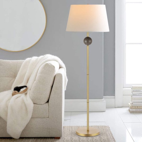 71TVxXCx40S._AC_SL1500_1024x1024@2x.jpg MLIAN 58" Modern Floor Lamp, Gold Standing Light with Brown Marble Ball Ivory Shade Gold Pole, for Living Room Dining Room Bedroom
