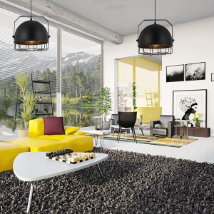 71gYyYBNvrS._AC_SL1500_1024x1024@2x.jpg Modern Wire Cage Pendant Lamp Black Finish, Vintage Metal Ceiling Hanging Light Fixture for Kitchen Barn Farmhouse Living Room Bathroom