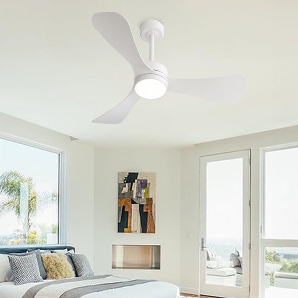 BS166_1024x1024@2x.jpg 42" Smart Ceiling Fan with Lights and Remote, 3 ABS Blades, 6 Speeds Reversible DC Motor- White