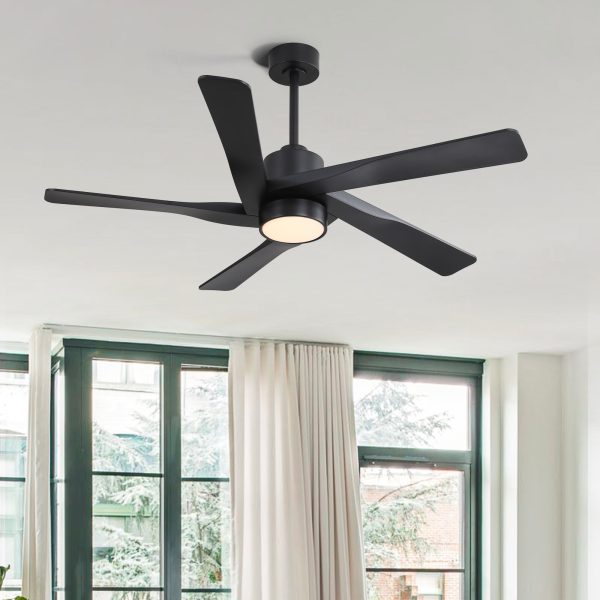 WBCF-BS120-BK-583_2_1024x1024@2x.jpg Ceiling Fan, 64" ABS DC with Lights, 5-Blade, Matte Black, Remote Control