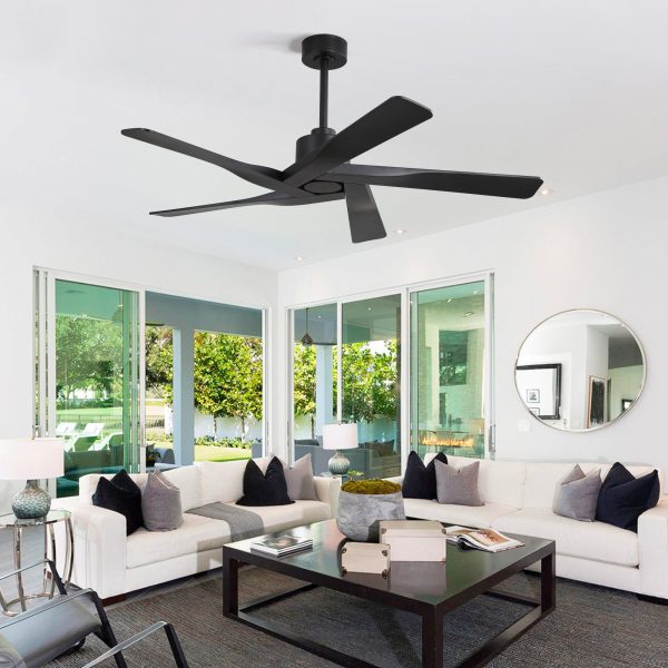 MLIAN Rotating-XS ABS DC Ceiling Fan No Light Black