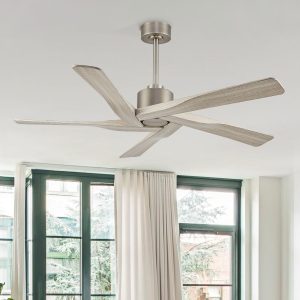 MLIAN Rotating-XS ABS DC Ceiling Fan No Light Antique Nickel & Grey