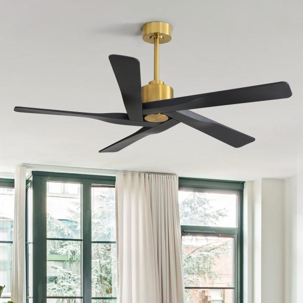 WBCF-BS125-GB-588_1_1024x1024@2x.jpg MLIAN Rotating-XS ABS DC Ceiling Fan No Light Brass & Black