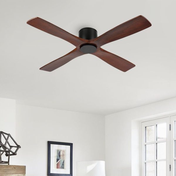 WBCF-BS39-BR-424_78db6da8-f838-4162-bd14-807cffa35cf6_1024x1024@2x.jpg MLIAN Flying-X Flush Mount DC Ceiling Fans without Lights,Solid Wood Blades,Black and Walnut