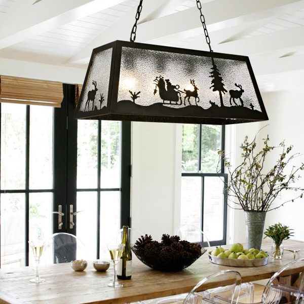 WBPT-Y018-BK_1024x1024@2x.jpg Vintage Metal Island Light Fixture, Retro 4-Light Hanging Pendant Lighting with Christmas Decorative Glass Shade, for Kitchen Dining Room Farmhouse, Black