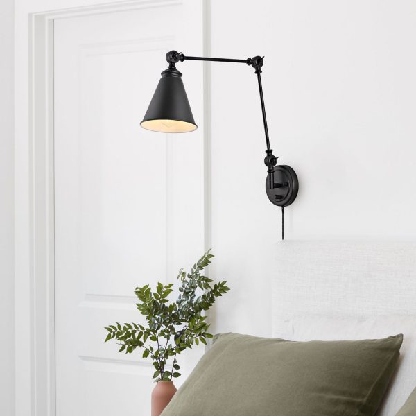 WBWL-Y002-BK-_1_1024x1024@2x.jpg MLIAN Industrial Wall Sconce with ON/Off Switch, Edison Vintage Style Swing Arm Wall Lamp (Bulb Not Included)